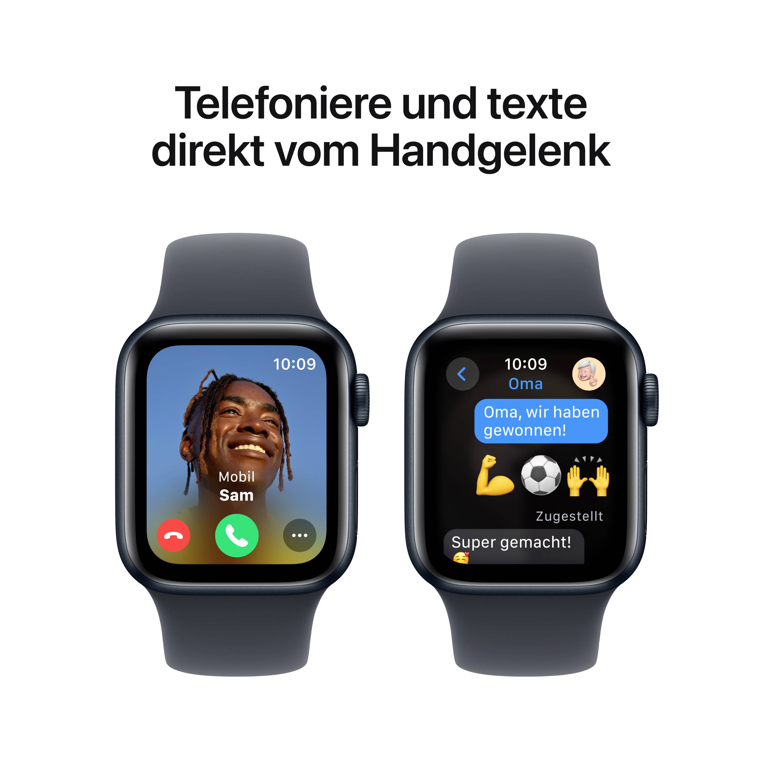 Apple Watch SE (2023) GPS 40 mm boîtier en aluminium bracelet de sport Midnight S/M-3