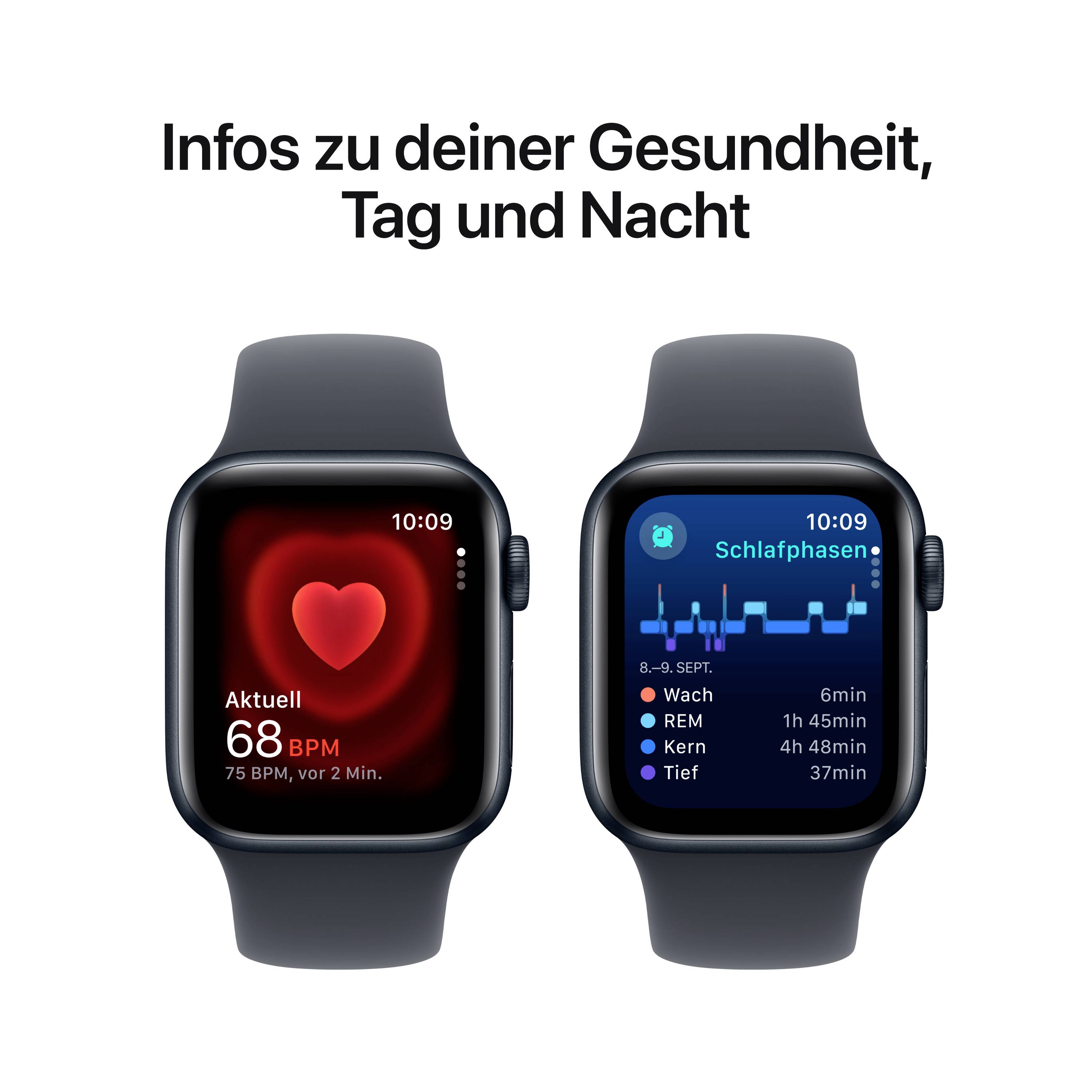 Apple Watch SE (2023) GPS 40 mm boîtier en aluminium bracelet de sport Midnight S/M-4