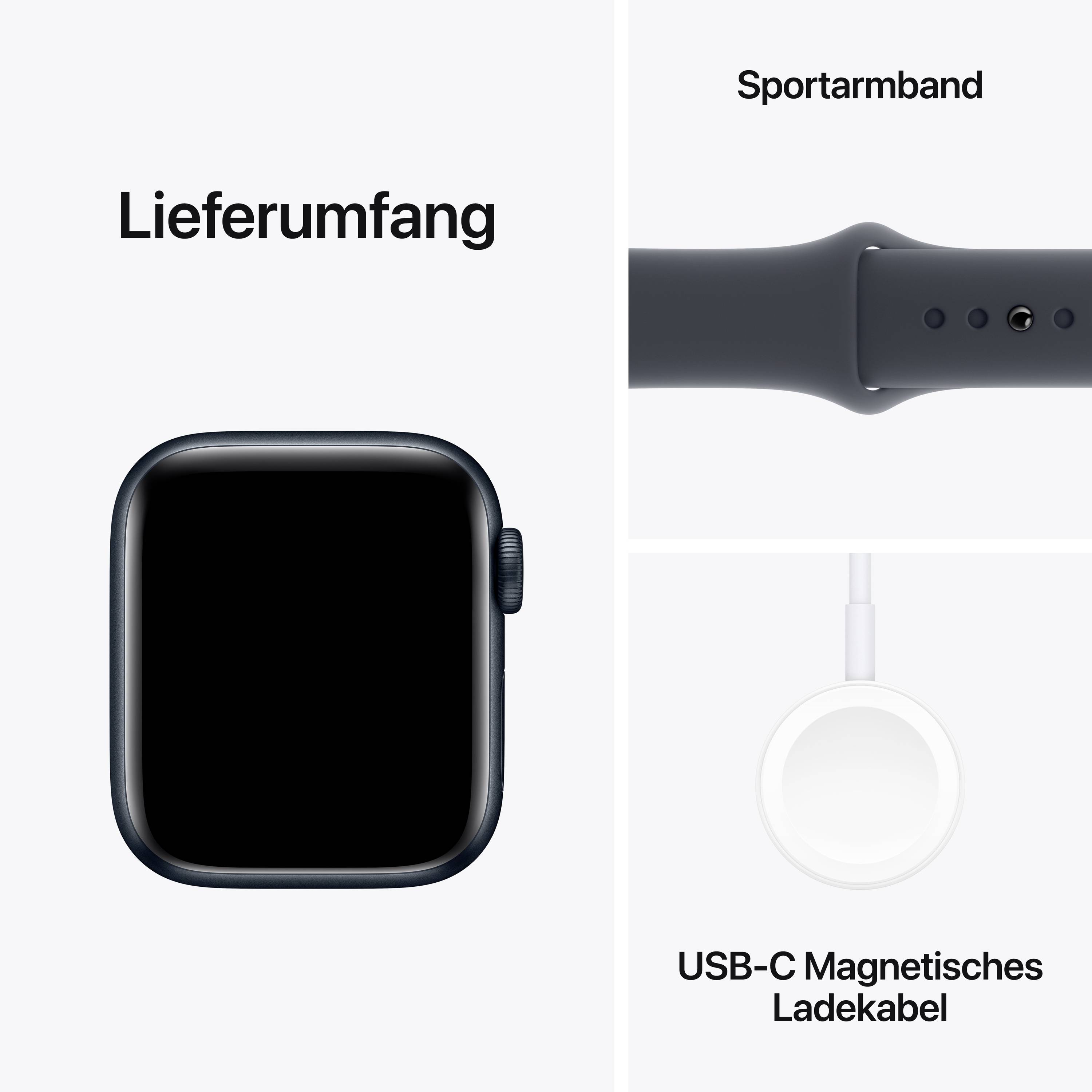 Apple Watch SE (2023) GPS 40 mm boîtier en aluminium bracelet de sport Midnight S/M-6