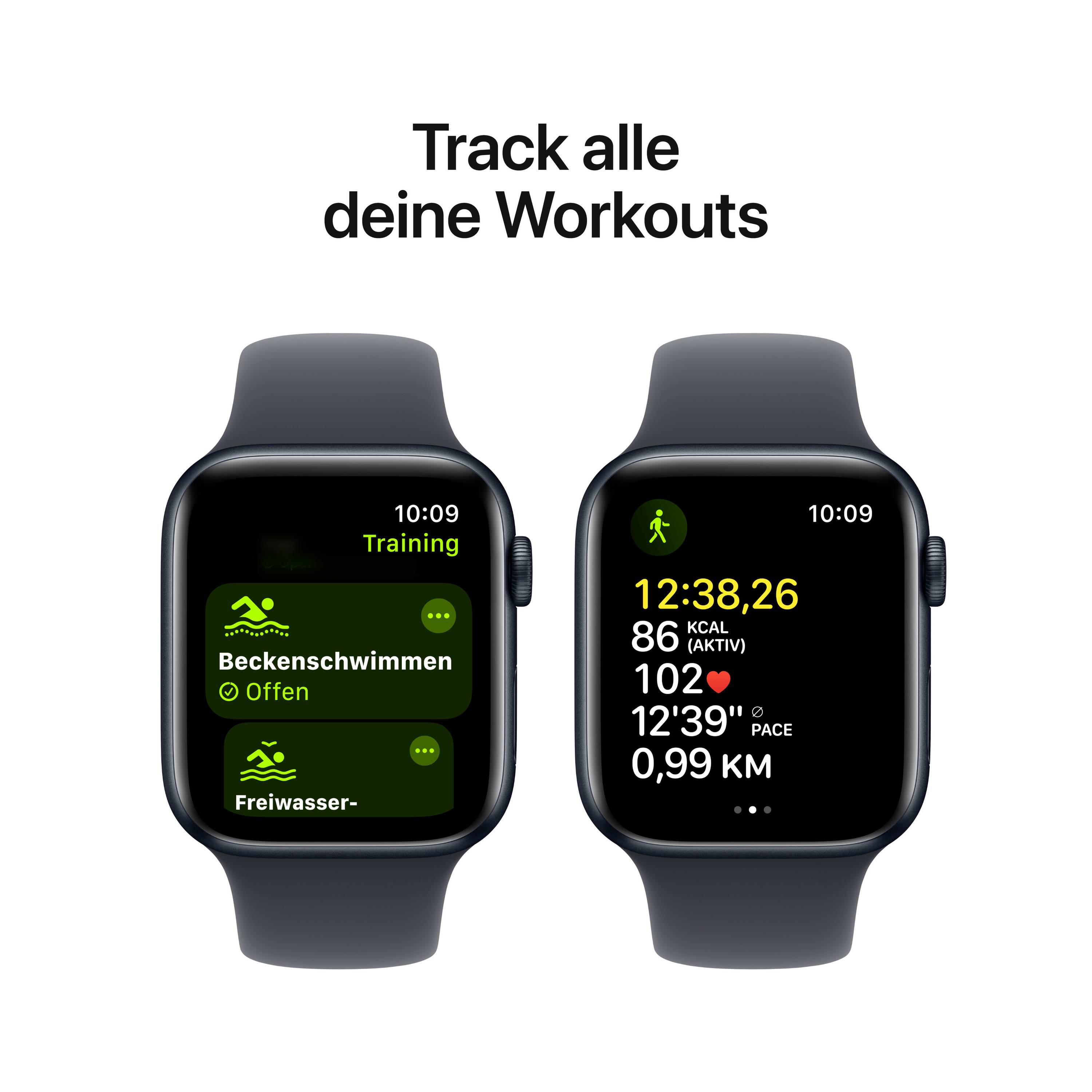 Apple Watch SE (2023) GPS 44 mm boîtier en aluminium bracelet de sport Midnight M/L-5