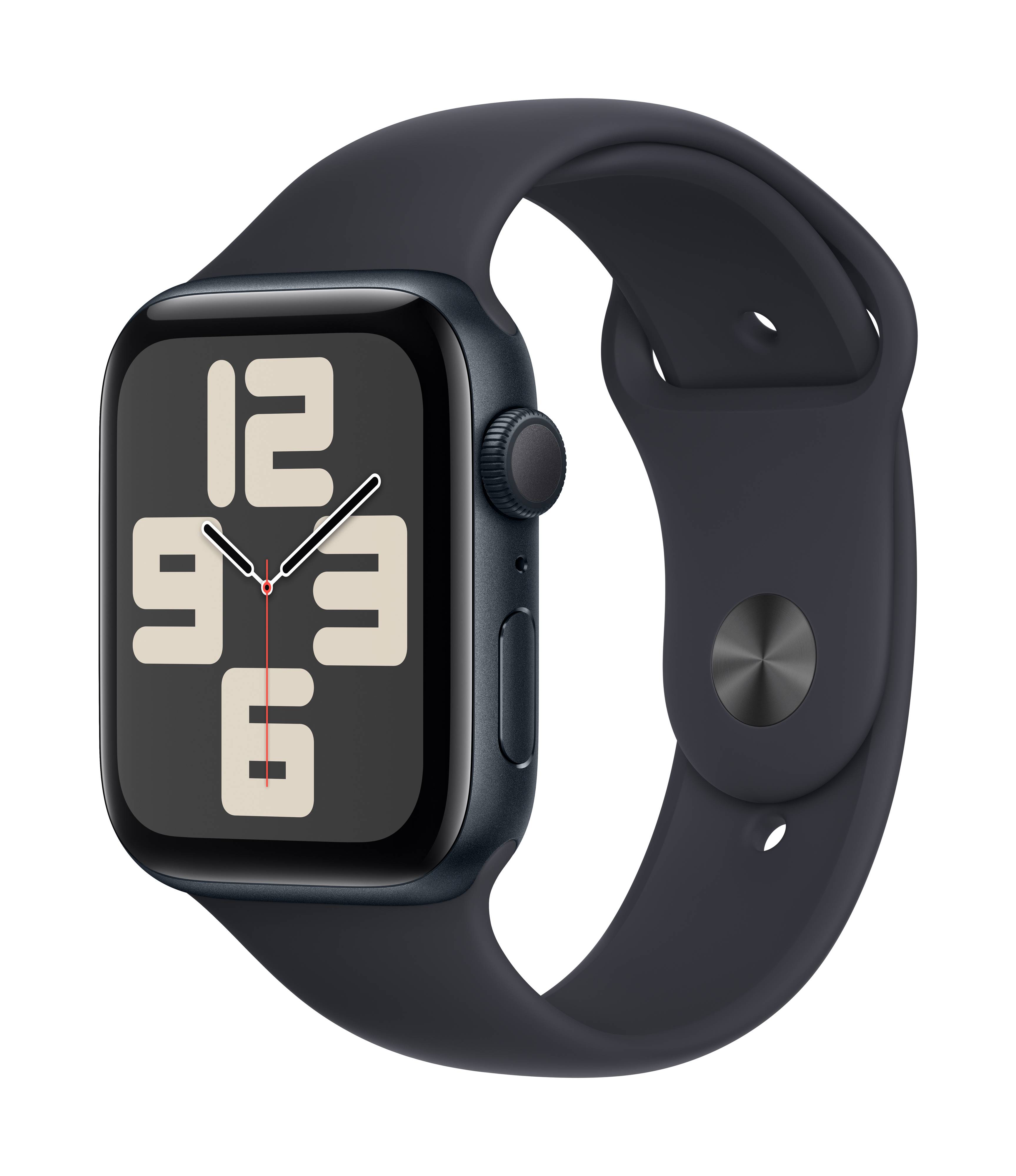 Apple Watch SE (2023) GPS 44 mm boîtier en aluminium bracelet de sport Midnight M/L-1