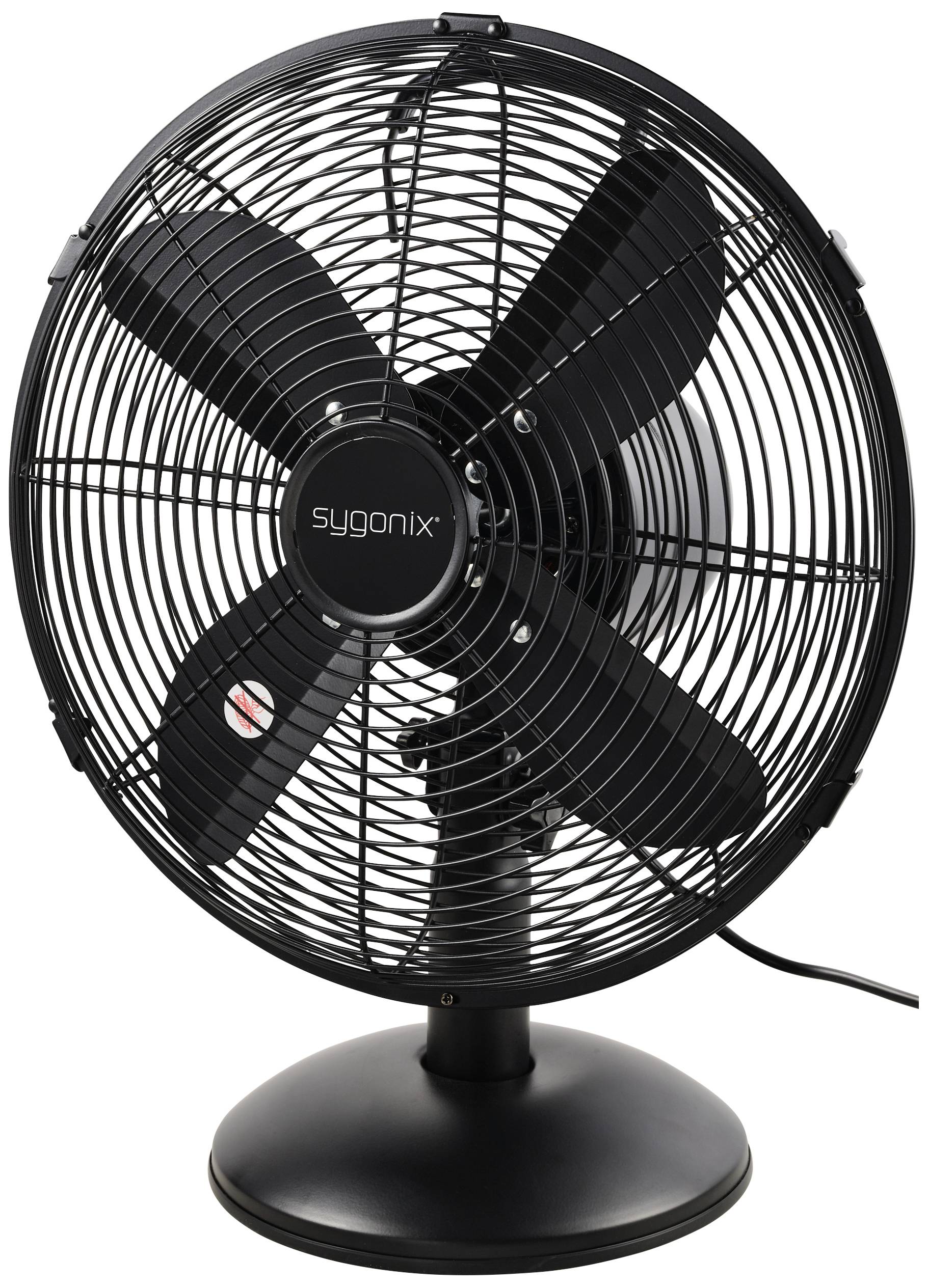 Sygonix Ventilateur de table 40 W (Ø x H) 335 mm x 415 mm noir oscillant
