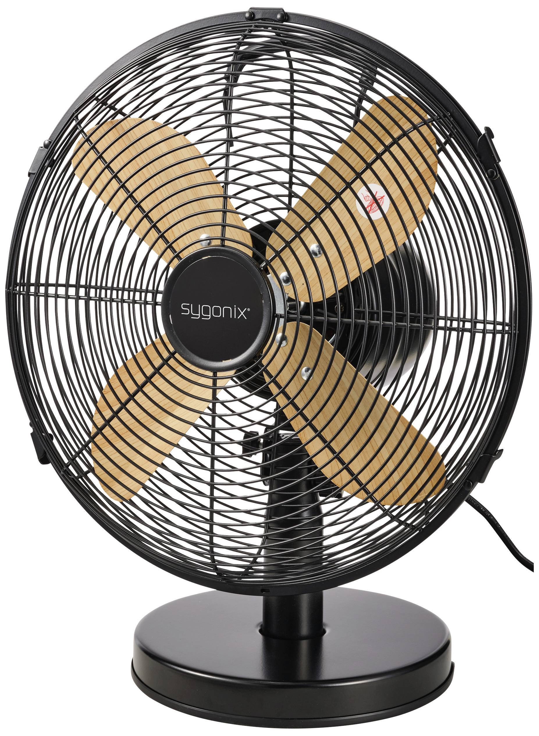 Sygonix Ventilateur de table 40 W (Ø x H) 335 mm x 415 mm noir oscillant