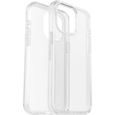 Deux étuis de téléphone transparents en plastique, présentés verticalement. Chaque étui dispose d'ouvertures pour la caméra et les boutons.