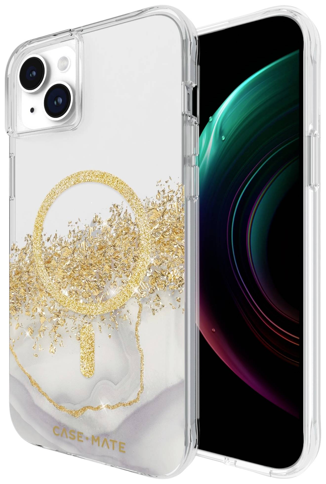 Coque Karat Compatible MagSafe pour iPhone 15 Plus Décorée de Paillettes-0