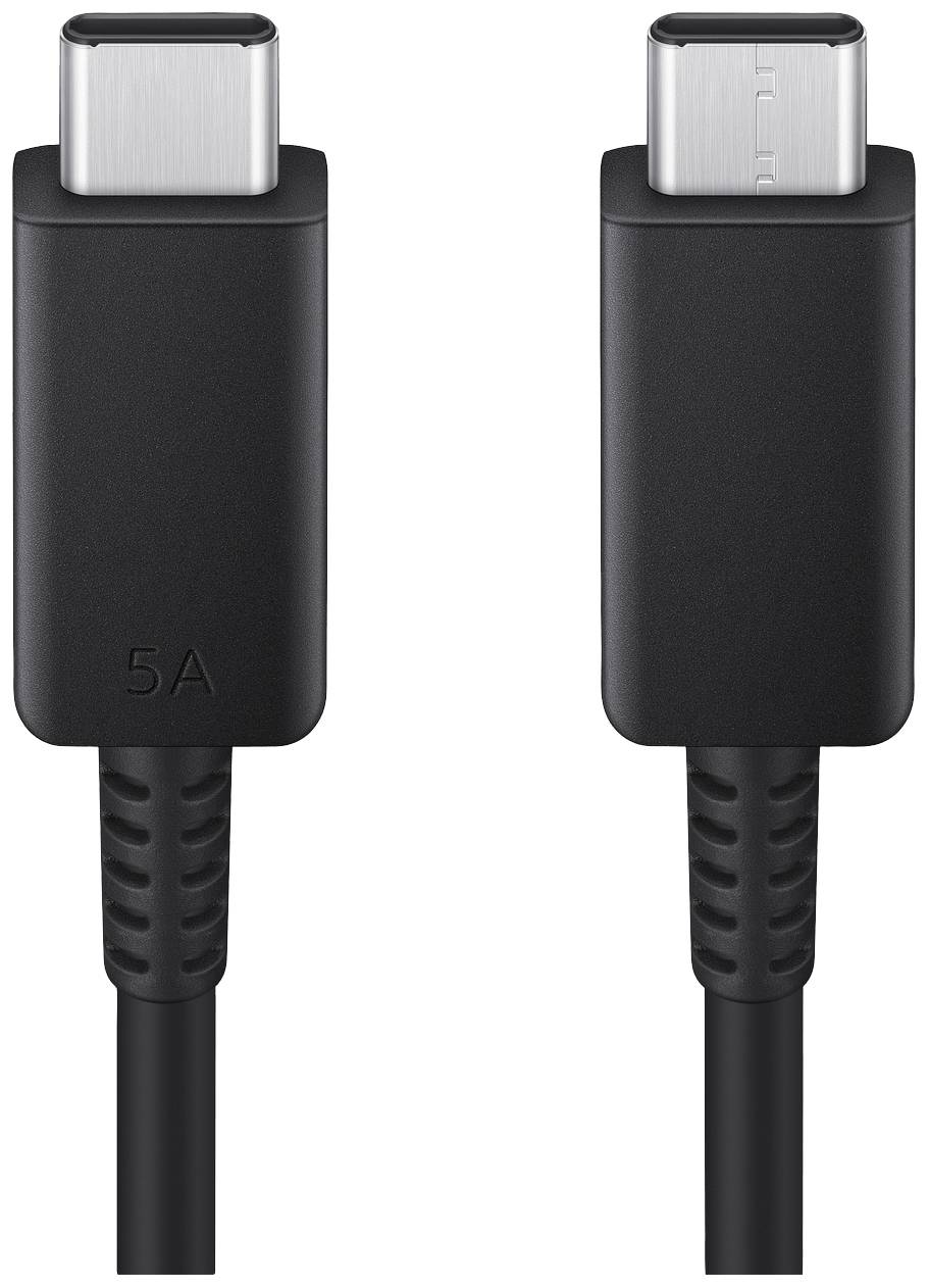 Deux câbles USB-C à gaine noire portant la mention « 5A ». Idéaux pour une charge rapide ou un transfert de données.