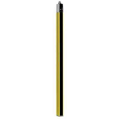 Un rideau lumineux de sécurité jaune avec une ligne noire, orienté verticalement.