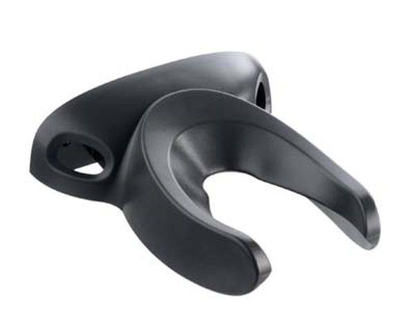 Une selle de vélo noire à forme ergonomique, offrant un confort et un soutien supplémentaires. Optimale pour les longs trajets.