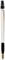 Long tube en plastique transparent avec extrémités noires et brunes, probablement un instrument technique ou scientifique.