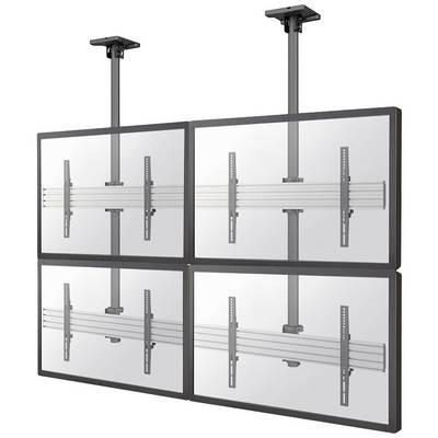 Deux moniteurs sont montés sur un support de plafond. Chaque support porte deux écrans, installés selon une configuration 2x2.