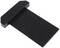 Support noir, rectangulaire et plat avec surface perforée et extrémité en forme de T. Adapté pour la fixation ou le support.