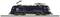 Une locomotive noire est stationnée sur une voie ferrée. Elle porte l'inscription 'BosporusSprinter' et possède deux pantographes sur son toit.
