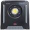 Projecteurs de chantier LED noirs avec lampe centrale circulaire, marque brennenstuhl, modèle MULTI BATTERY 18V SYSTEM.