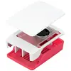 Raspberry Pi® Ladegerät Boîtier pour ordinateur monocarte convient pour: Raspberry Pi® 5 B avec refroidisseur actif rouge, blanc