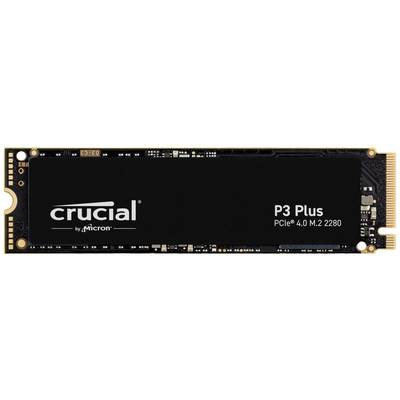 Une SSD NVMe Crucial P3 Plus, PCIe 4.0 M.2 2280, de Micron, sur un fond blanc.