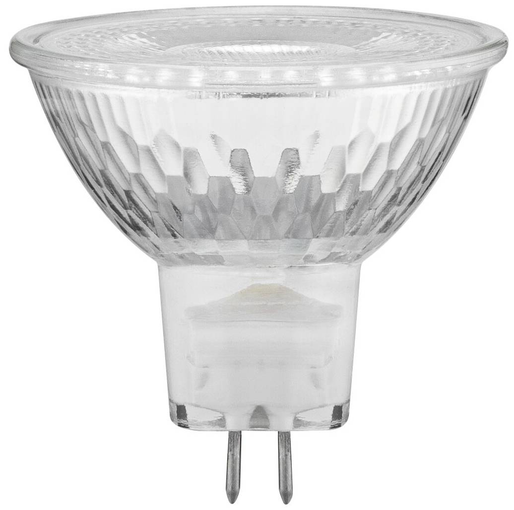 Une lampe halogène claire avec culot GU5.3, principalement utilisée pour l'éclairage d'accentuation dans les espaces de vie.