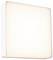 Applique murale LED blanche, carrée aux angles arrondis, diffusant une lumière uniforme et diffuse. Idéale pour les intérieurs modernes.