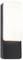 Applique murale noire avec abat-jour rectangulaire blanc.