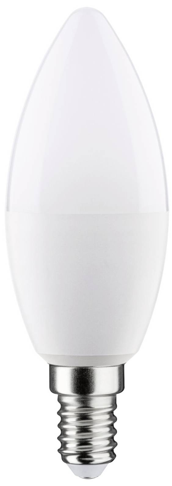 Une ampoule LED blanche en forme de bougie avec culot à vis, adaptée aux luminaires décoratifs dans les espaces résidentiels ou de travail.