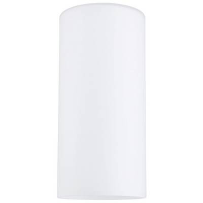 Lampe blanche, cylindrique, sans détails ou décoration apparents.