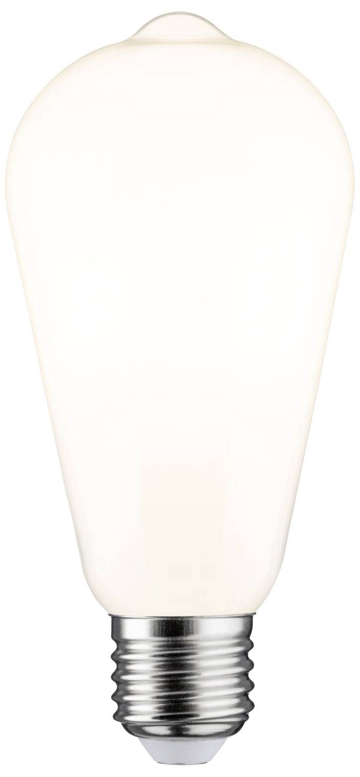 Une ampoule lumineuse avec un socle métallique sur un fond blanc. Elle symbolise souvent les idées ou la créativité.
