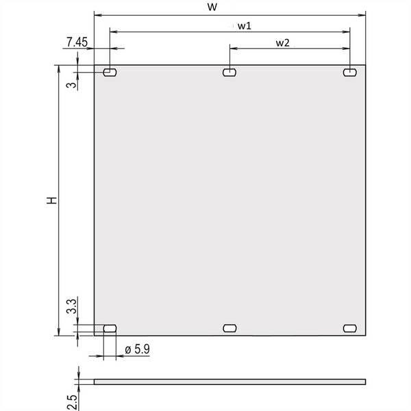 nVent SCHROFF 30818598 Panneau avant   2 pc(s)