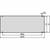 Surface rectangulaire grise avec les dimensions suivantes : largeur 437,0 mm et hauteur H. Petit renfoncement en haut à droite avec une marge de 4,5 mm.