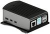 Joy-it RB-AlucaseP5-06B Boîtier pour ordinateur monocarte Convient pour (kits de développement): Raspberry Pi® avec sangles de fixation noir