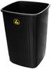 Corbeille à papier BJZ A-34058 antistatique (ESD) 50 l (l x H x P) 36 x 51 x 36 cm plastique noir 1 pc(s)