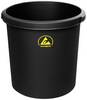 Corbeille à papier BJZ A-34062 A-34062 antistatique (ESD) 18 l (Ø x H) 31 cm x 32 cm plastique noir 1 pc(s)