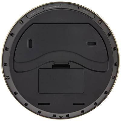 Vue du dessous d'un aspirateur robot circulaire, montrant ses capteurs et ses roues.