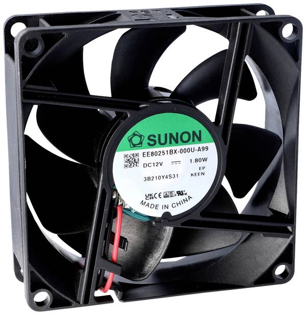 Sunon MF80251V1-1000U-G99 Ventilateur axial 12 V/DC 69.64 m³/h (L x l x H) 25 x 80 x 80 mm