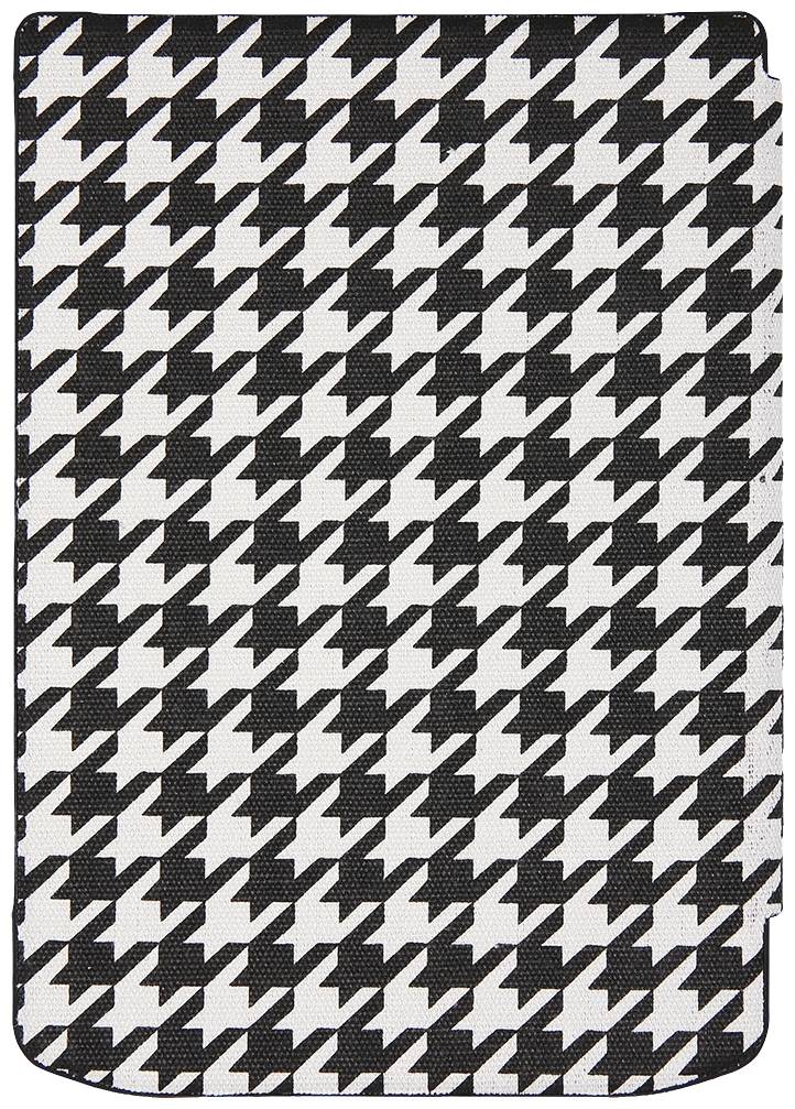 Un motif texturé en pied-de-poule noir et blanc.