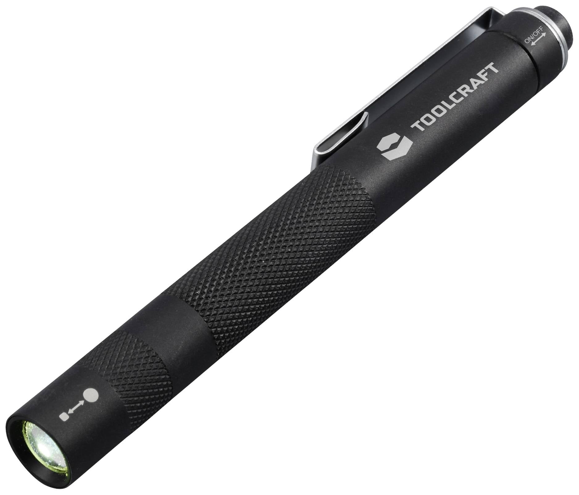 TOOLCRAFT TO-8985333 Lampe stylo avec clip ceinture à pile(s) 170 lm noir 33 g