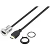 TRU COMPONENTS TC-11980456 Adaptateur HDMI femelle HDMI femelle - HDMI mâle argent Nombre de pôles: 1 Longueur de câble: 90 cm Contenu: 1 pc(s)