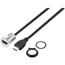 TRU COMPONENTS TC-11980456 Adaptateur HDMI femelle HDMI femelle - HDMI mâle argent Nombre de pôles: 1 Longueur de câble: