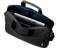 Sacoche noire pour ordinateur portable, ouverte, montrant plusieurs compartiments pour ordinateur et accessoires. Idéale pour le transport d'appareils électroniques.