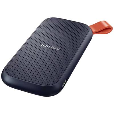 Disque dur externe SanDisk avec boucle rouge, noir au motif ajouré, offrant un stockage portable et une protection robuste.