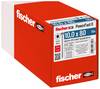 Fischer 566376 PowerFast II Vis à bois hexagonale 10 mm 80 mm à denture intérieur multiple acier étamé par galvanisation 50 pc(s)