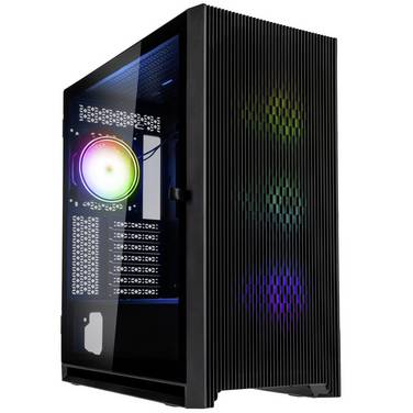 Tour midi Kolink Unity Lateral ARGB Boîtier PC  noir 4 ventilateurs LED pré-installés
