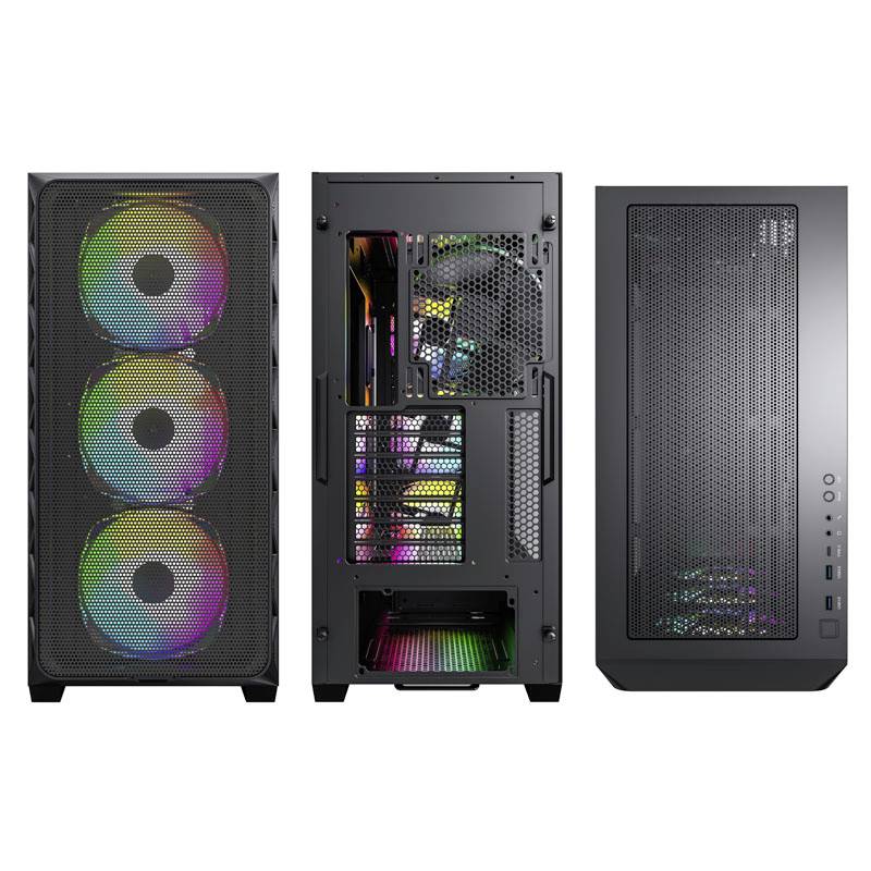 KEDIERS Boîtier PC ATX avec 4 Ventilateurs Préinstallés, Boîtier