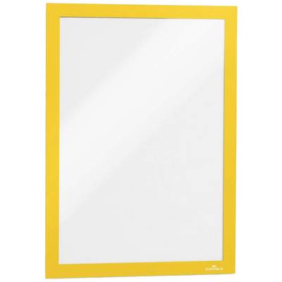 Un cadre photo jaune avec un intérieur blanc vide.