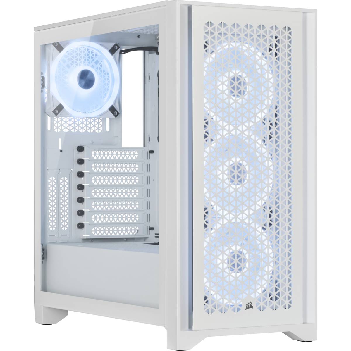 Tour midi Corsair iCUE 4000D RGB Boîtier PC blanc-0