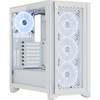 Tour midi Corsair iCUE 4000D RGB Boîtier PC blanc