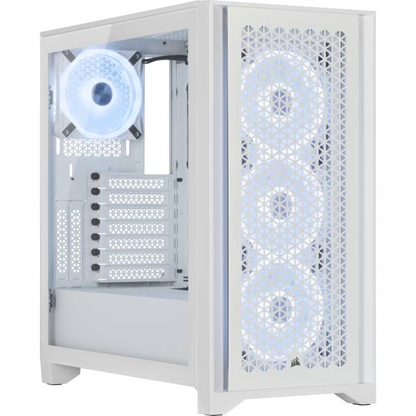 Tour midi Corsair iCUE 4000D RGB Boîtier PC  blanc