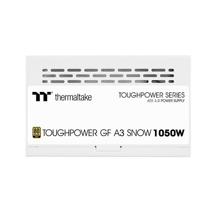 Alimentation Thermaltake Toughpower GF A3 Snow, 1050W, ATX 3.0, 80 Plus Gold, en blanc.