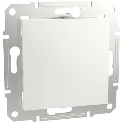 Interrupteur dans un cadre argenté, de forme carrée, au design simple et moderne.
