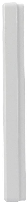 Un objet étroit, vertical, blanc et rectangulaire.