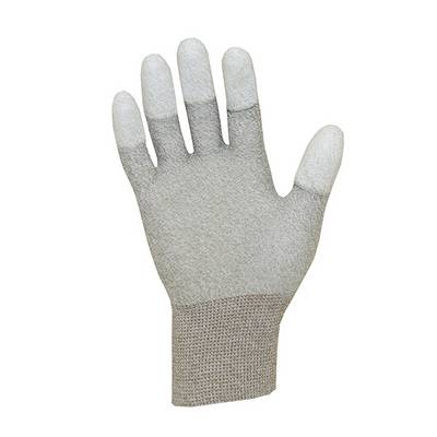 Un gant de travail unique avec une texture grise, positionné de manière étirée. Le gant ne présente aucune marque ou logo visible.