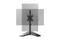 Support de moniteur pivotant avec pied en forme de V, permettant un positionnement et une rotation flexibles de l'écran pour une vue ergonomique.